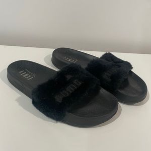 Fenty by Rihanna fur slides